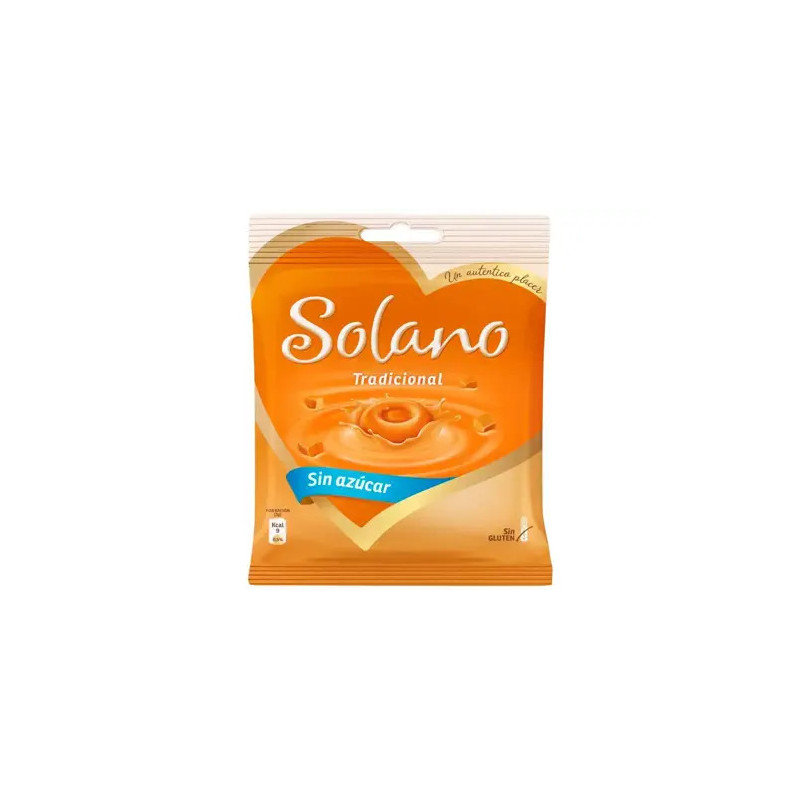 CARAMELO SOLANO TRADICIONAL TOFFE CON CREMA SIN AZUCAR BOLSA DE 99 GR