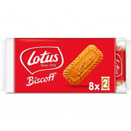 GALLETAS LOTUS BISCOFF CARAMELIZADAS PACK DE 8 BOLSAS DE 2 UNIDADES 124 GR