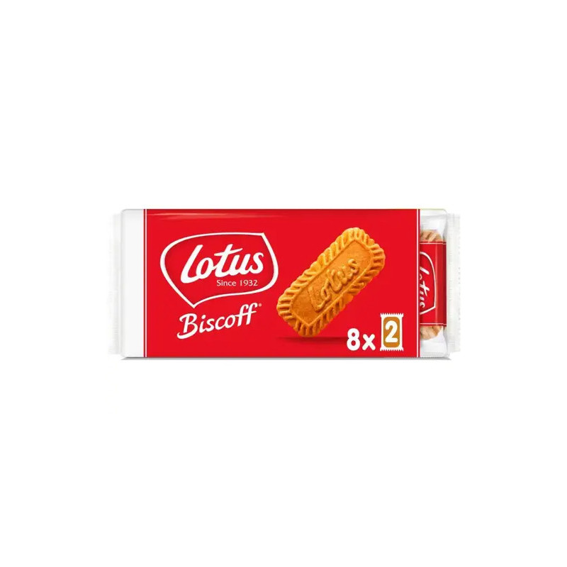 GALLETAS LOTUS BISCOFF CARAMELIZADAS PACK DE 8 BOLSAS DE 2 UNIDADES 124 GR