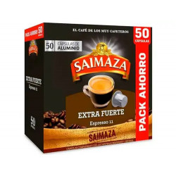 CAFE SAIMAZA EXTRA FUERTE ESPRESSO INTENSIDAD 11 CAJA DE 50 CAPSULAS COMPATIBLE NESPRESSO