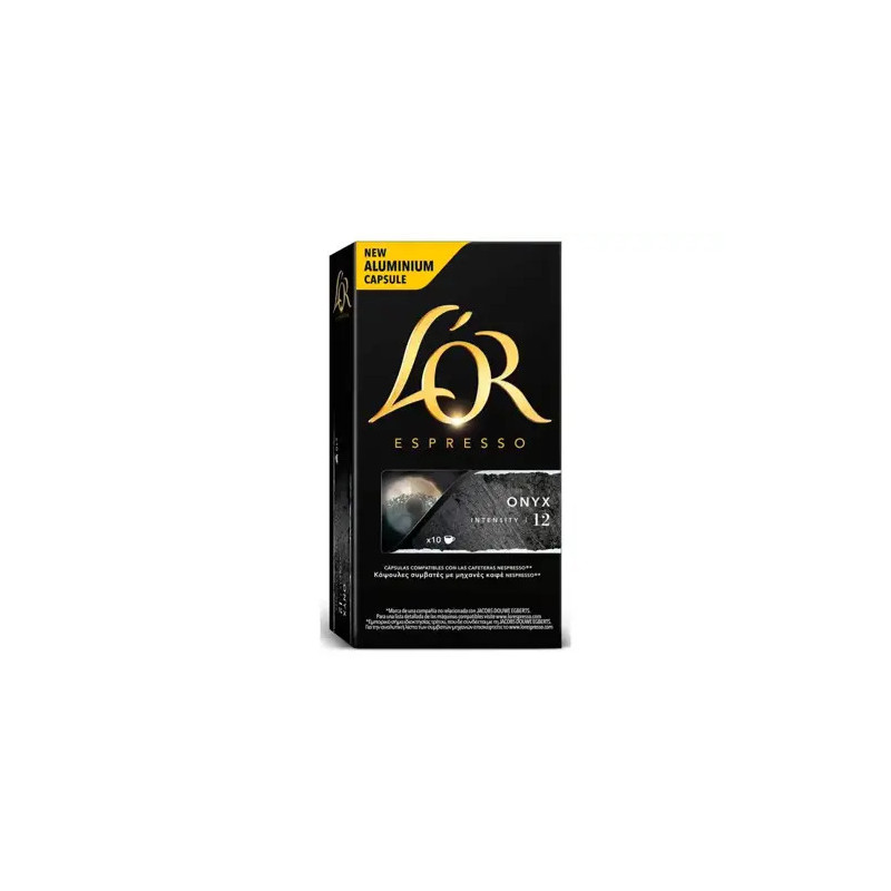 CAFE L OR ESPRESSO ONYX IINTENSIDAD 12 CAJA DE 10 CAPSULAS COMPATIBLE NESPRESSO