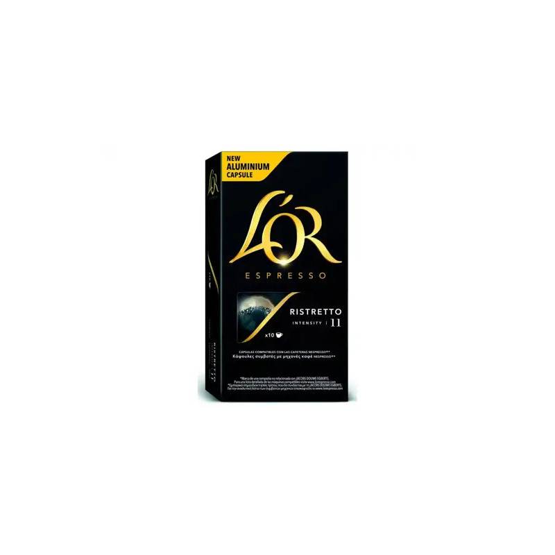 CAFE L'OR ESPRESSO RISTRETTO INTENSIDAD 11 CAJA DE 10 CAPSULAS COMPATIBLE NESPRESSO