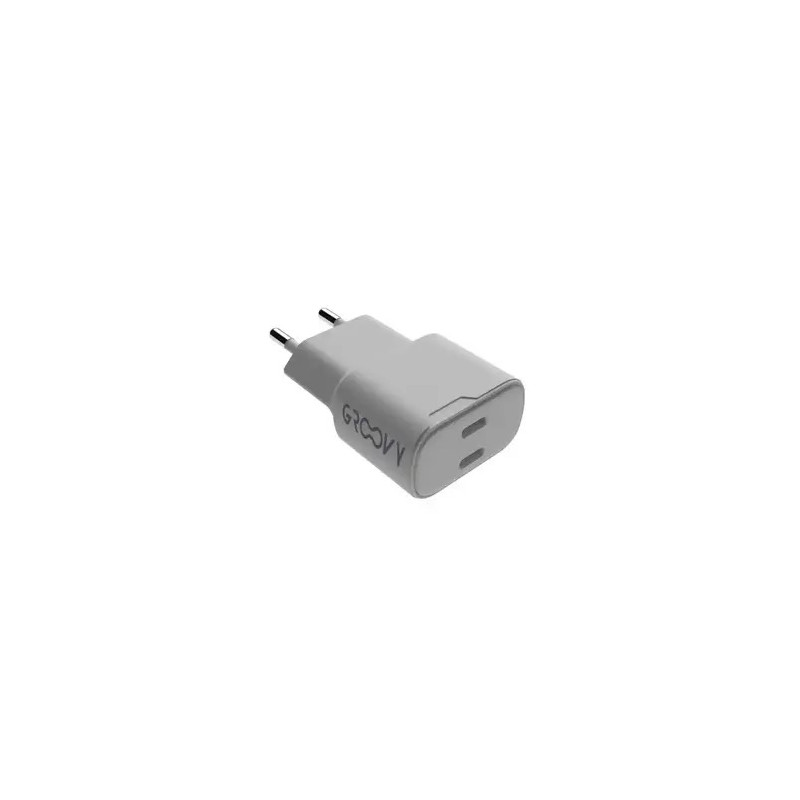 CARGADOR DE PARED GROOVY 2 USB-C CARGA RAPIDA BLANCO