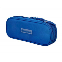 ESTUCHE PORTATODO LIDERPAPEL COLOR POP 2 CREMALLERAS CON COMPARTIMENTO EXTENSIBLE AZUL 230 X 60 MM