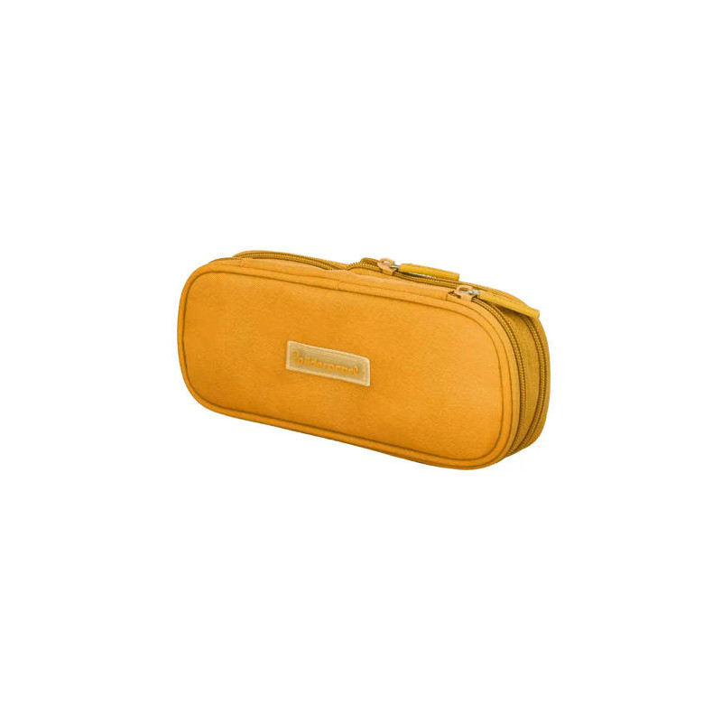 ESTUCHE PORTATODO LIDERPAPEL COLOR POP 2 CREMALLERAS CON COMPARTIMENTO EXTENSIBLE AMARILLO 230 X 60 