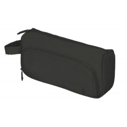 ESTUCHE PORTATODO LIDERPAPEL MINIBAG 2 CREMALLERAS CON BOLSILLO INTERIOR NEGRO 210 X 100 X 70 MM