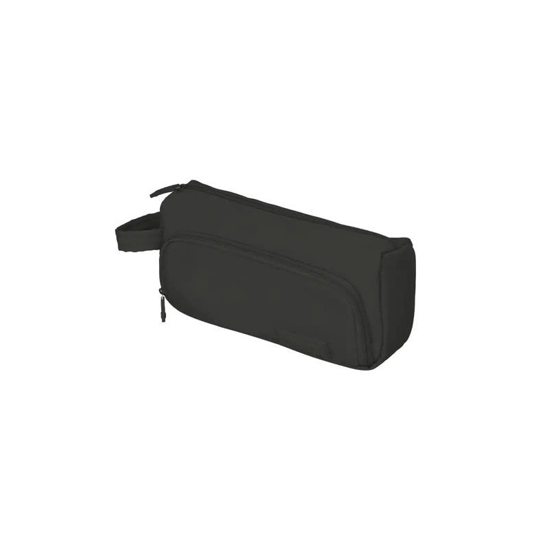 ESTUCHE PORTATODO LIDERPAPEL MINIBAG 2 CREMALLERAS CON BOLSILLO INTERIOR NEGRO 210 X 100 X 70 MM