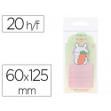 BLOC NOTAS ADHESIVAS IMAGINOVO BUNNY CON SOPORTE 20 HOJAS NARANJA 60X125 MM