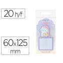 BLOC NOTAS ADHESIVAS IMAGINOVO BUNNY CON SOPORTE 20 HOJAS MORADO 60X125 MM