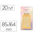 BLOC NOTAS ADHESIVAS IMAGINOVO LETTER CON MENSAJE TRASERO CABRA 20 HOJAS 85X164 MM