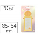 BLOC NOTAS ADHESIVAS IMAGINOVO LETTER CON MENSAJE TRASERO LEON 20 HOJAS 85X164 MM