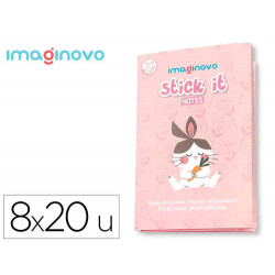 NOTAS ADHESIVAS IMAGINOVO STICK IT! NOTEBOOK 20 NOTAS ADHESIVAS CONEJITO TAMAÑOS SURTIDOS