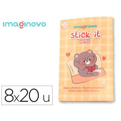 NOTAS ADHESIVAS IMAGINOVO STICK IT! NOTEBOOK 20 NOTAS ADHESIVAS OSITO TAMAÑOS SURTIDOS