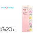 BLOC NOTAS ADHESIVAS IMAGINOVO MARCAPAGINAS CONEJO 120 HOJAS 8X15X48 MM