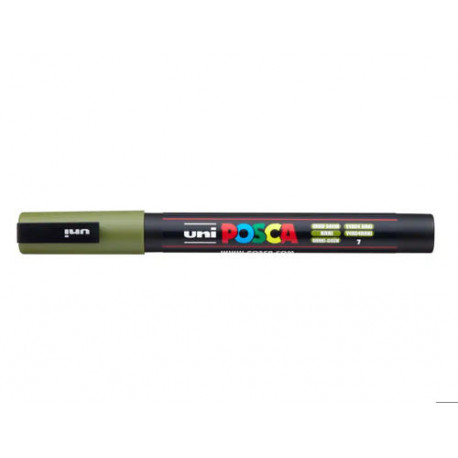 ROTULADOR UNI POSCA 0,9 - 1,3MM PC-3M VERDE KAKI