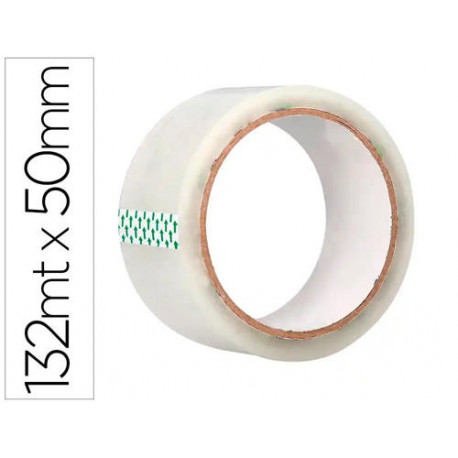CINTA ADHESIVA Q-CONNECT POLIPROPILENO TRANSPARENTE 132 MT X 50 MM PARA EMBALAJE