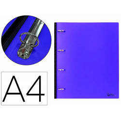 CARPETA LIDERPAPEL 4 ANILLAS REDONDAS 25 MM POLIPROPILENO DIN A4 ULTRA COMPACTA CON LOMO EXTENSIBLE 