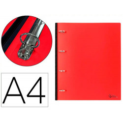 CARPETA LIDERPAPEL 4 ANILLAS REDONDAS 25 MM POLIPROPILENO DIN A4 ULTRA COMPACTA CON LOMO EXTENSIBLE 