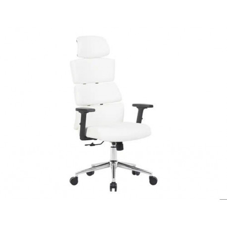 SILLA Q-CONNECT DIRECCION AUREA SIMILPIEL ALT MAX 1400 MM ANC 520 MM PROF 510 MM RUEDAS PREMIUM BLAN