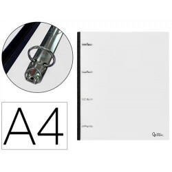 CARPETA LIDERPAPEL 4 ANILLAS REDONDAS 25 MM POLIPROPILENO DIN A4 ULTRA COMPACTA CON LOMO EXTENSIBLE 