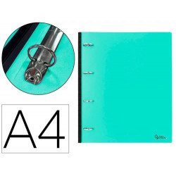 CARPETA LIDERPAPEL 4 ANILLAS REDONDAS 25 MM POLIPROPILENO DIN A4 ULTRA COMPACTA CON LOMO EXTENSIBLE 