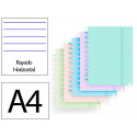 CUADERNO INGENIOX FOAM A4 80H RAYADO HORIZONTAL COLORES PASTEL SURTIDOS