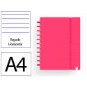 CUADERNO INGENIOX FOAM A4 80H RAYADO HORIZONTAL ROJO