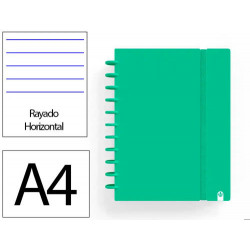 CUADERNO INGENIOX FOAM A4 80H RAYADO HORIZONTAL VERDE