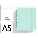 CUADERNO INGENIOX FOAM A5 80H RAYADO HORIZONTAL MENTA PASTEL