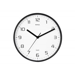 RELOJ MAUL DRIP DE PARED REDONDO 25 CM DIAMETRO CUARZO MARCO NEGRO