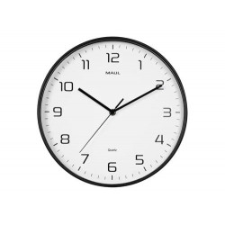 RELOJ MAUL DRIP DE PARED REDONDO 30 CM DIAMETRO CUARZO MARCO NEGRO