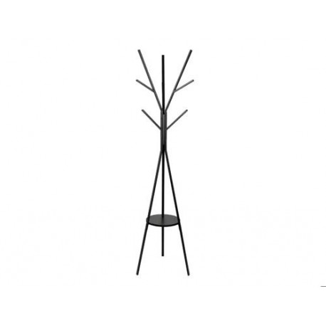 PERCHERO METALICO MAUL AVALON PIE 9 COLGADORES COLOR NEGRO 1800X310 MM