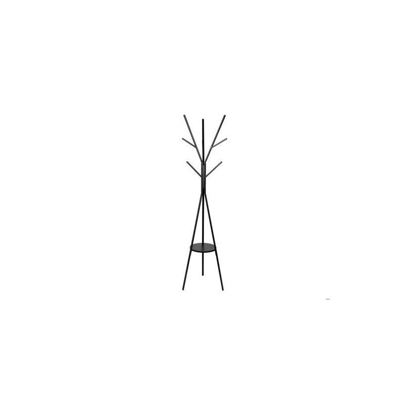 PERCHERO METALICO MAUL AVALON PIE 9 COLGADORES COLOR NEGRO 1800X310 MM