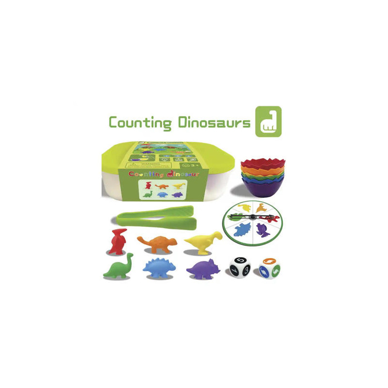 JUEGO DE CLASIFICACION CONTEO DE DINOSAURIOS +3 AÑOS
