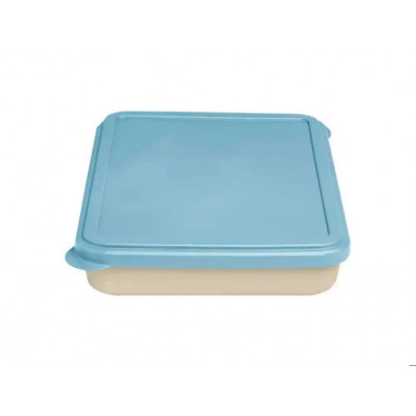 FIAMBRERA EXACOMPTA REUTILIZABLE 2 COMPARTIMENTOS COLOR BEIG CON TAPA COLOR AZUL BIODEGRADABLE 250X2