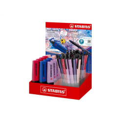 EXPOSITOR DE SOBREMESA STABILO COLORS WILDFLOWER 38 BOLIGRAFOS + 15 ROTULADORES FLUORESCENTE BOSS