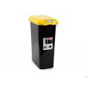 CONTENEDOR PARA RECICLAJE PLASTICFORTE 25 L CON TAPA COLOR AMARILLO PARCHIS