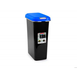 CONTENEDOR PARA RECICLAJE PLASTICFORTE 25 L CON TAPA COLOR AZUL PARCHIS