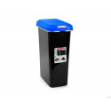 CONTENEDOR PARA RECICLAJE PLASTICFORTE 25 L CON TAPA COLOR AZUL PARCHIS