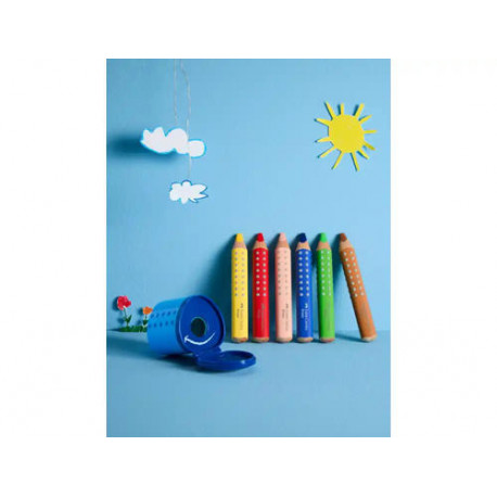 LAPICES DE COLORES FABER CASTELL GRIPPY XXL CAJA DE 6 UNIDADES COLORES SURTIDOS