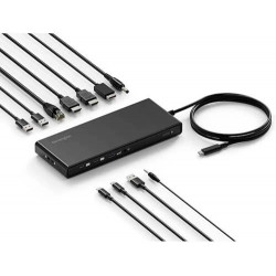 REPLICADOR DE PUERTOS KENSINGTON SD4842P EQ USB-C 10GBPS CON TRES SALIDAS VIDEO 100 W