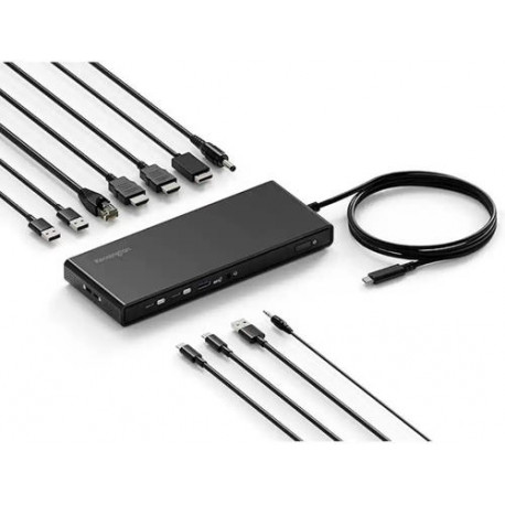 REPLICADOR DE PUERTOS KENSINGTON SD4842P EQ USB-C 10GBPS CON TRES SALIDAS VIDEO 100 W