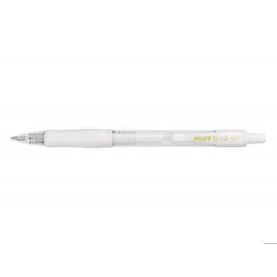 BOLIGRAFO PILOT G-2 BLANCO PASTEL TINTA GEL RETRACTIL SUJECION DE CAUCHO