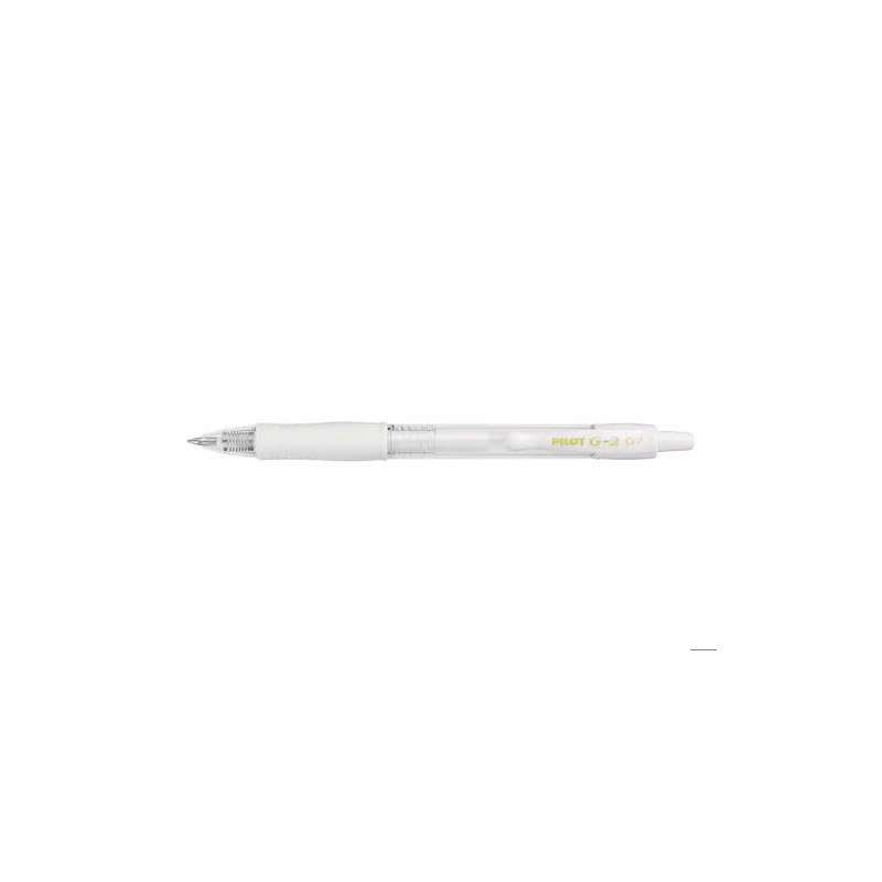 BOLIGRAFO PILOT G-2 BLANCO PASTEL TINTA GEL RETRACTIL SUJECION DE CAUCHO