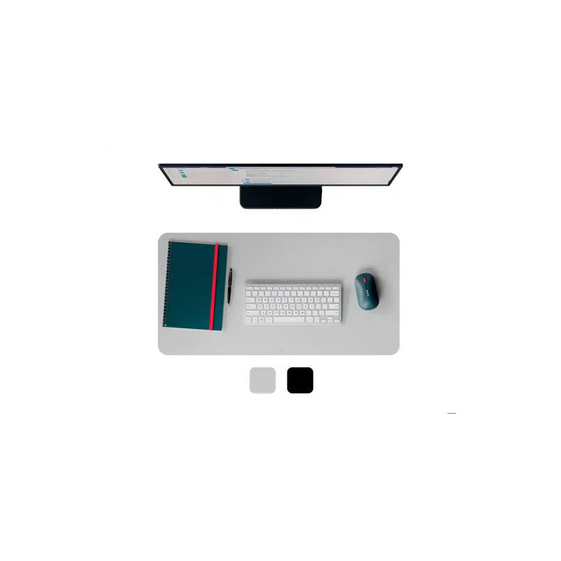 ALFOMBRILLA DE ESCRITORIO LEITZ PIEL RECICLADA COLOR GRIS CLARO 700X360 MM