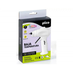 PISTOLA DE SILICONA MINI PLICO BAJA TEMPERATURA CON BATERIA Y LED 25W