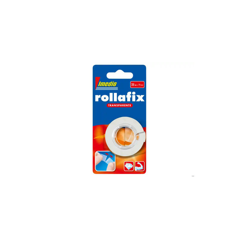 CINTA ADHESIVA IMEDIO ROLLAFIX TRANSPARENTE 25 M X 19 MM