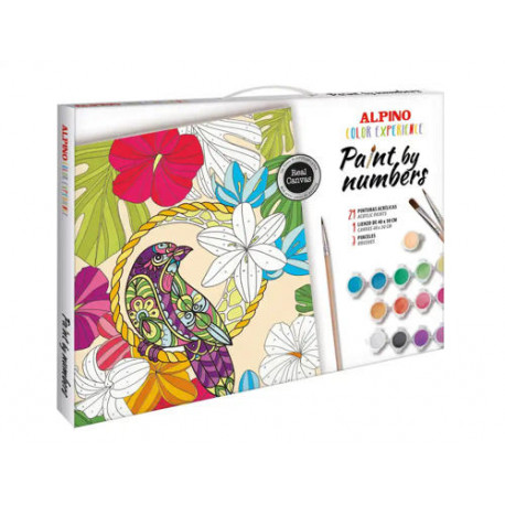 JUEGO ALPINO DIDACTICO PINTA POR NUMERO ALPINO TROPICAL