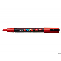 ROTULADOR UNI POSCA PC-3M MARCADOR DE PINTURA PUNTA CONICA 0,9-1,3 MM ROJO