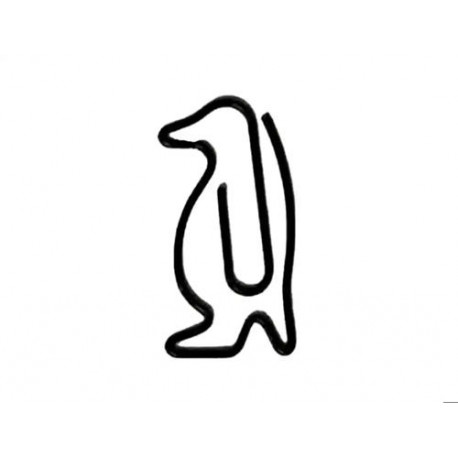 CLIPS IMAGINOVO 28 MM FORMA PINGINO EN BLISTER DE 10 UNIDADES